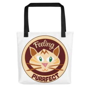 Feeling Purrfect Tote Bag - Funny Cat Pun Tote