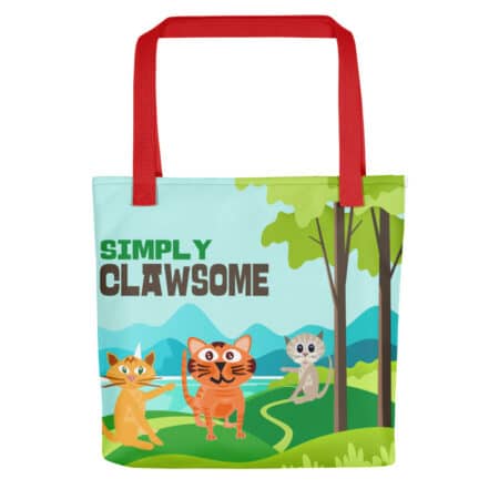 Simply Clawsome Funny Cat Tote Bag