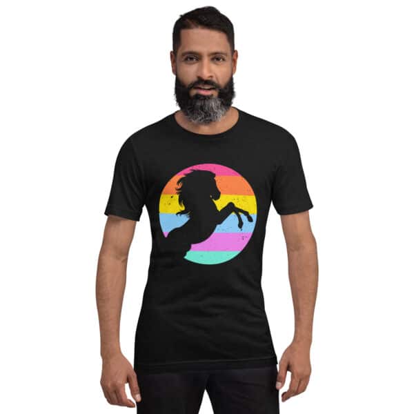 Retro Rainbow Unicorn Unisex T-Shirt