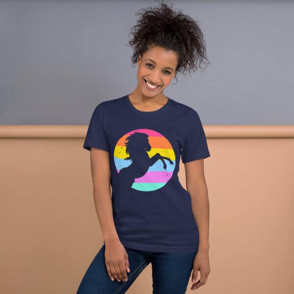 Retro Rainbow Unicorn Unisex T-Shirt
