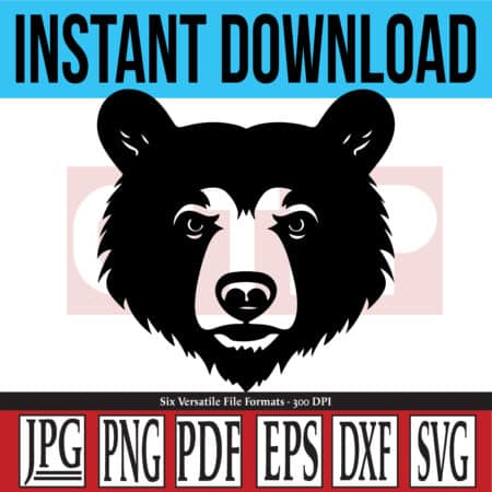 Bear Face SVG Files