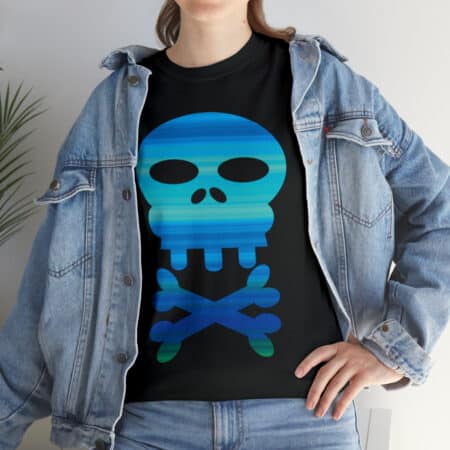 Get the Gradient Skull and Bones Tee - Comfortable and Stylish